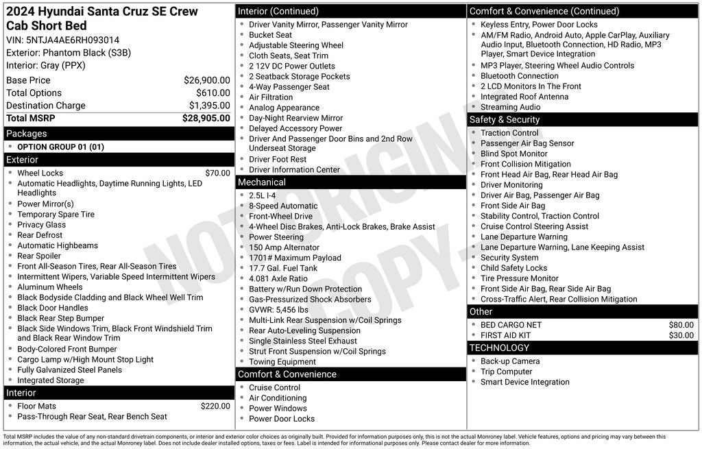 2024 Hyundai Santa Cruz SE