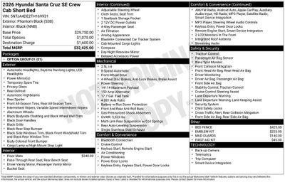 2026 Hyundai Santa Cruz SE