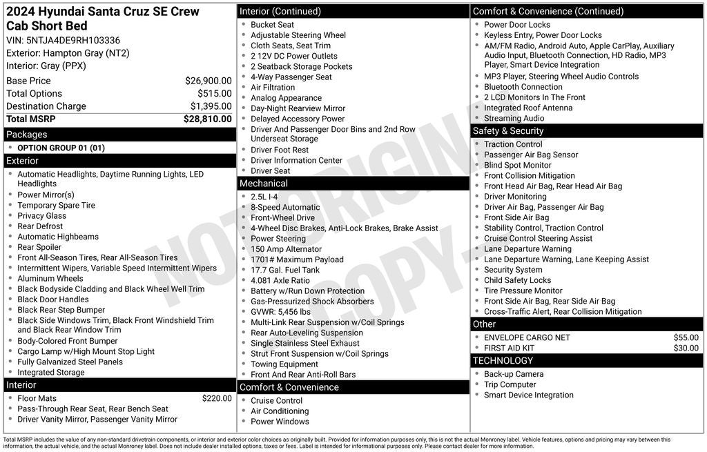 2024 Hyundai Santa Cruz SE