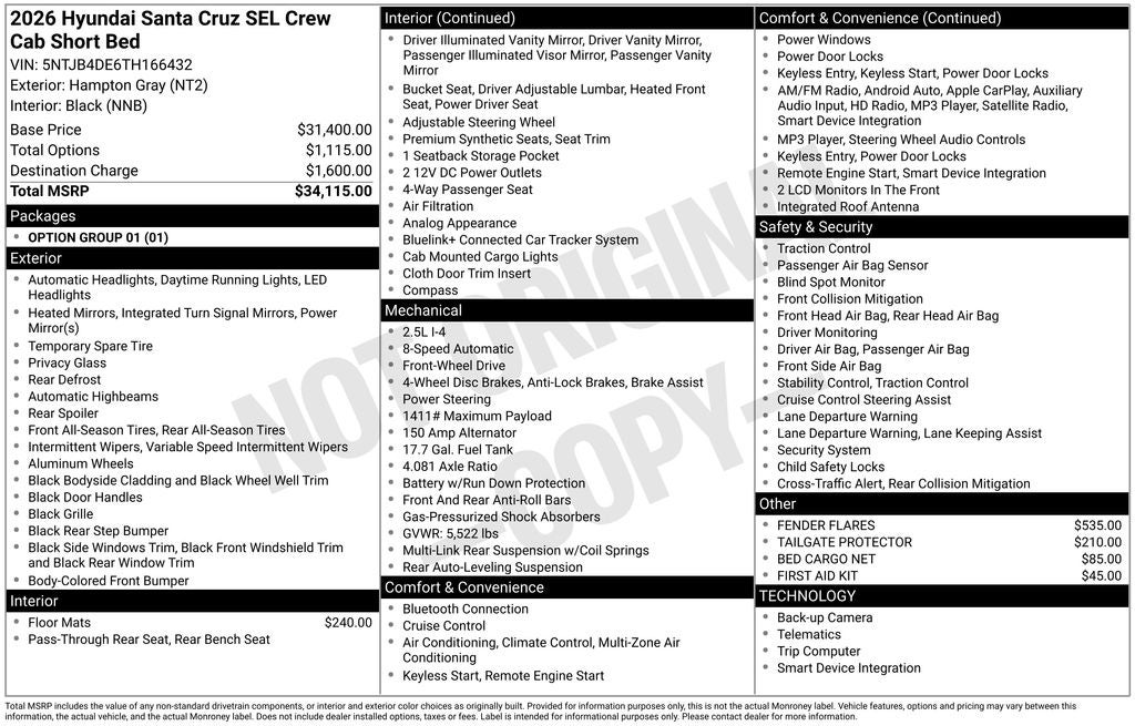 2026 Hyundai Santa Cruz SEL