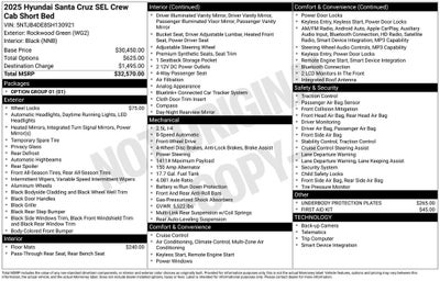 2025 Hyundai Santa Cruz SEL