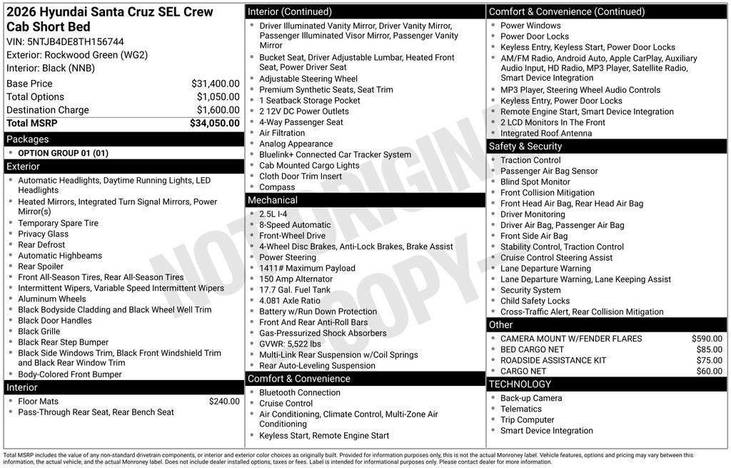 2026 Hyundai Santa Cruz SEL