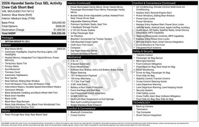 2026 Hyundai Santa Cruz SEL