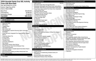 2026 Hyundai Santa Cruz SEL