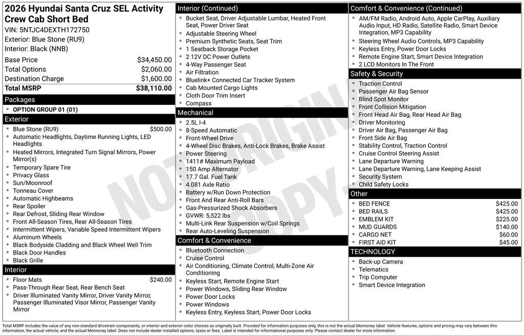 2026 Hyundai Santa Cruz SEL