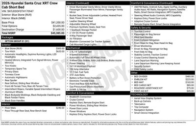 2026 Hyundai Santa Cruz XRT