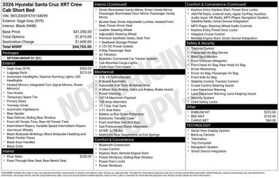 2026 Hyundai Santa Cruz XRT