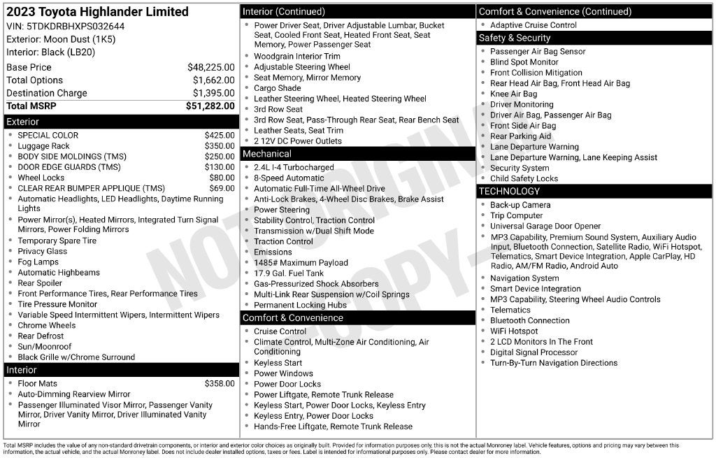 2023 Toyota Highlander Limited
