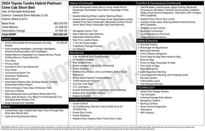 2024 Toyota Tundra Hybrid Platinum
