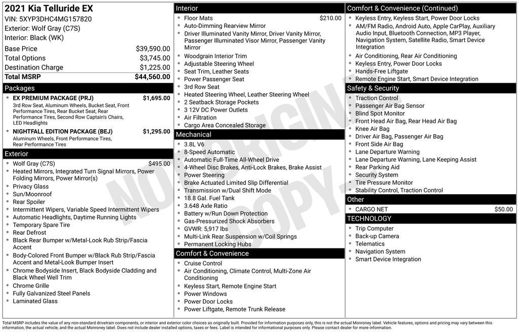 2021 Kia Telluride EX