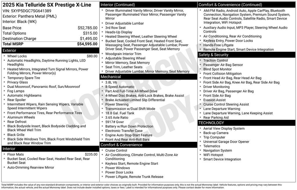2025 Kia Telluride SX-Prestige X-Line