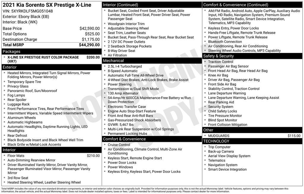 2021 Kia Sorento SX Prestige X-Line