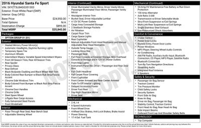 2016 Hyundai Santa Fe Sport 2.4 Base