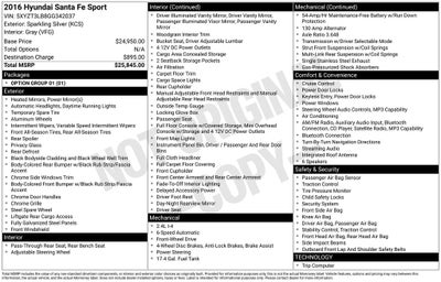 2016 Hyundai Santa Fe Sport 2.4 Base