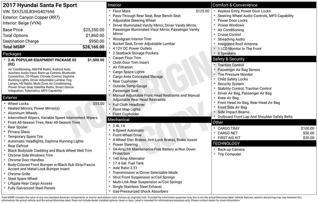 2017 Hyundai Santa Fe Sport 2.4 Base