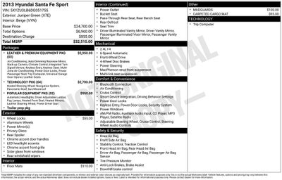 2013 Hyundai Santa Fe Sport Base