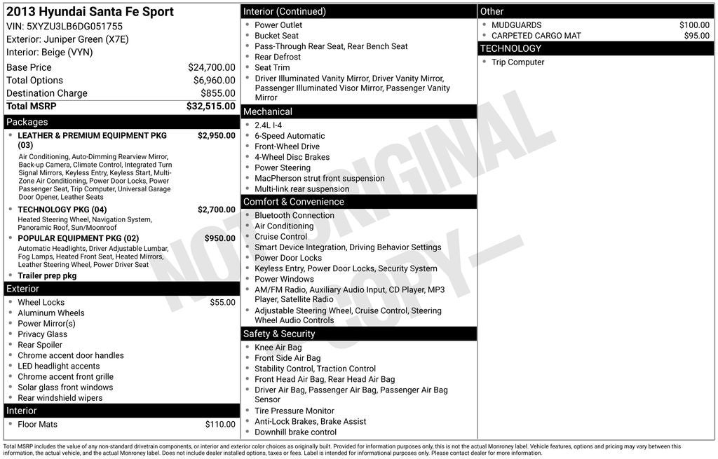 2013 Hyundai Santa Fe Sport Base