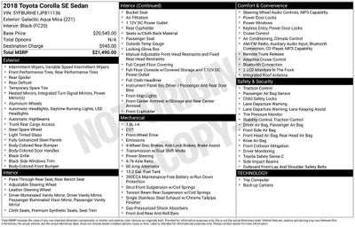 2018 Toyota Corolla SE