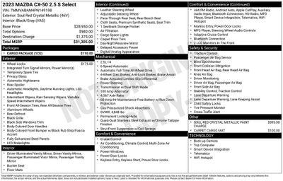 2023 Mazda Mazda CX-50 2.5 S Select Package