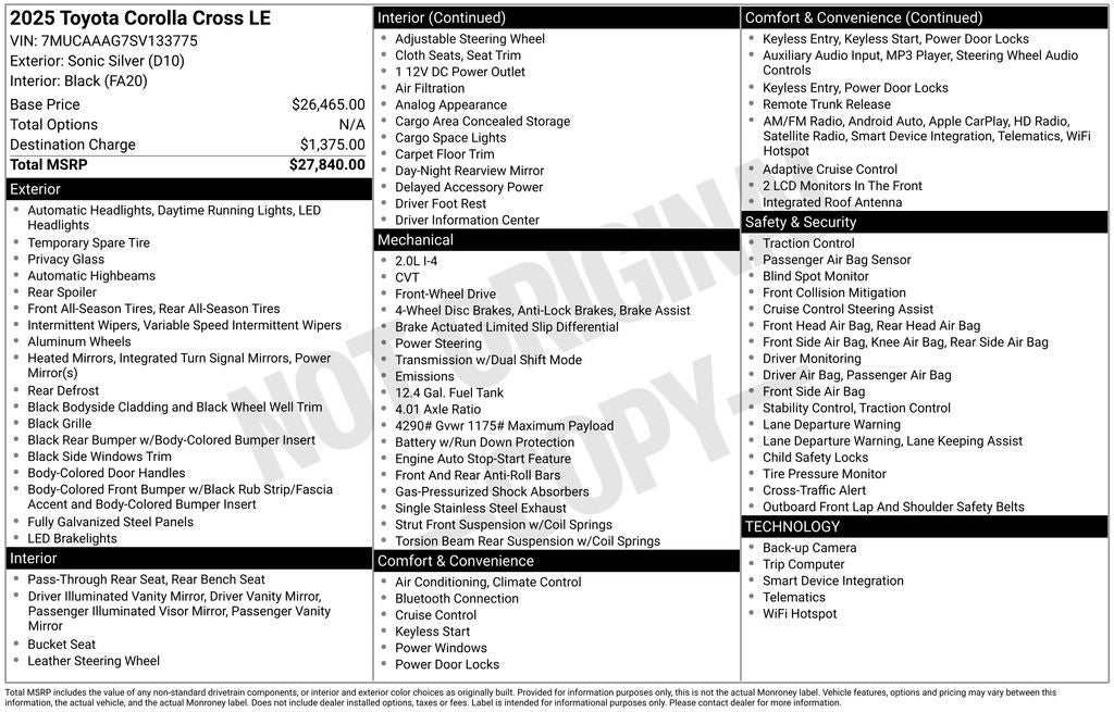 2025 Toyota Corolla Cross LE