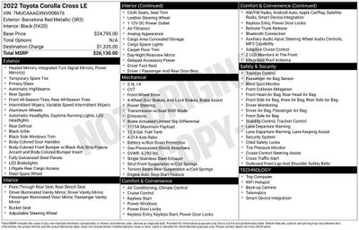 2022 Toyota Corolla Cross LE LE