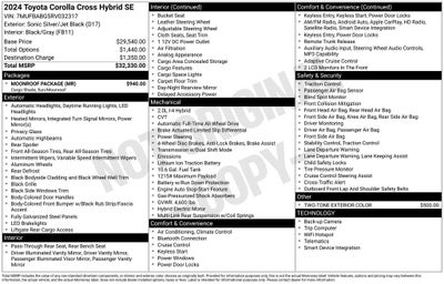 2024 Toyota Corolla Cross Hybrid SE