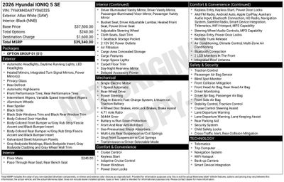 2026 Hyundai IONIQ 5 SE