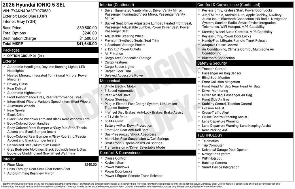 2026 Hyundai IONIQ 5 SEL