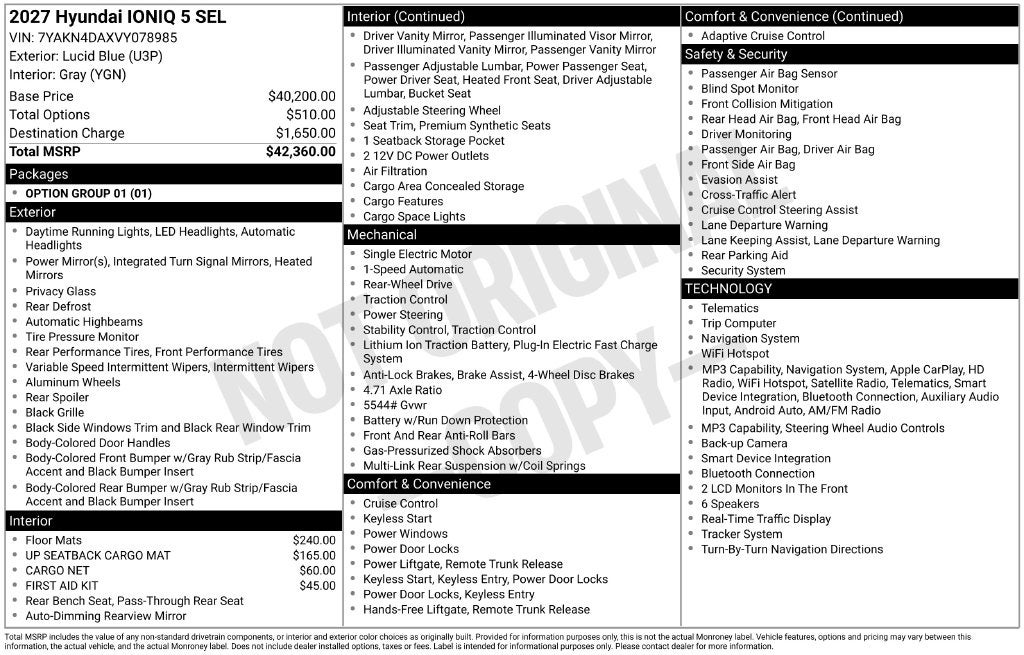 2027 Hyundai IONIQ 5 SEL