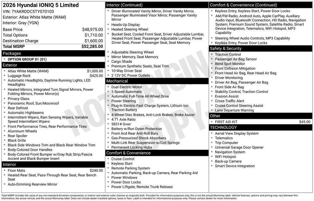 2026 Hyundai IONIQ 5 Limited