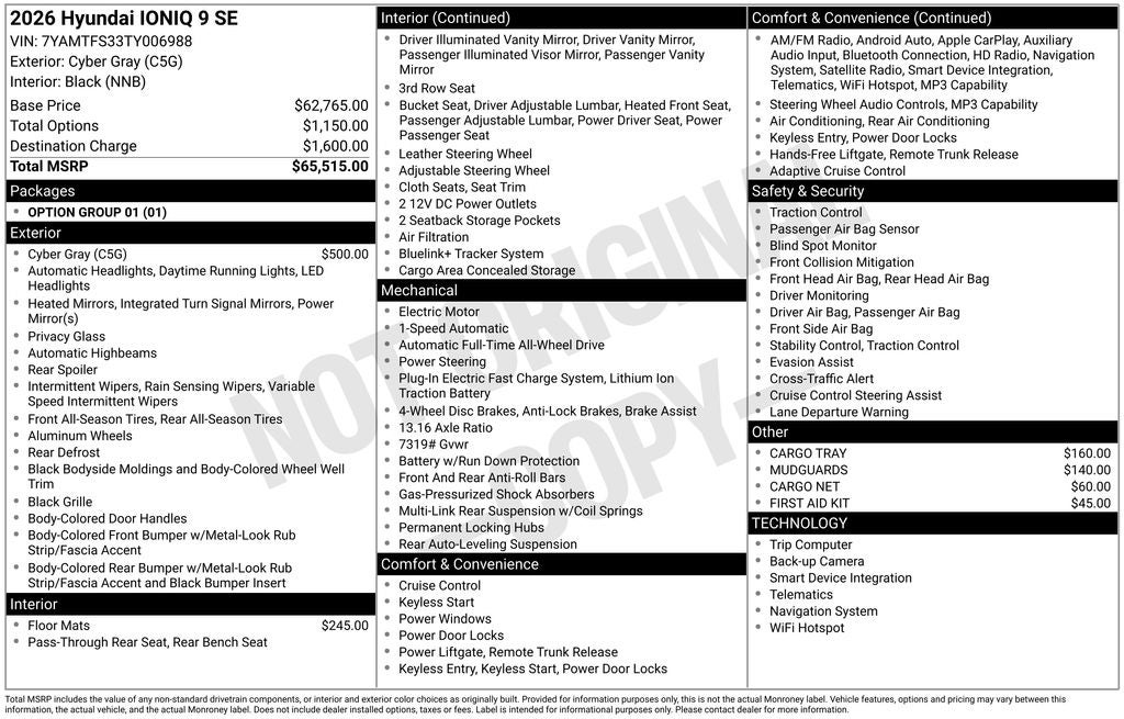 2026 Hyundai IONIQ 9 SE