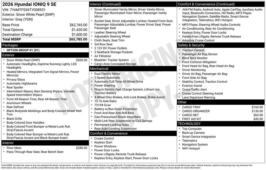 2026 Hyundai IONIQ 9 SE
