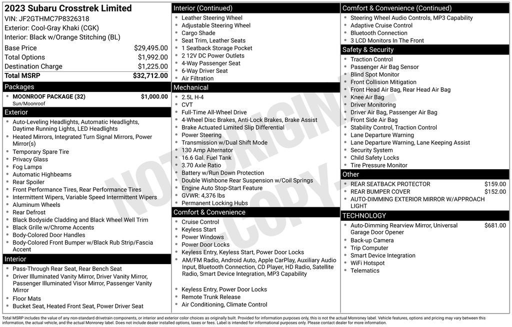 2023 Subaru Crosstrek Limited