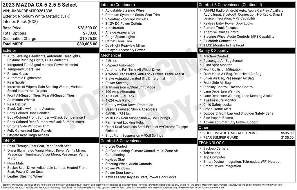 2023 Mazda Mazda CX-5 2.5 S Select Package