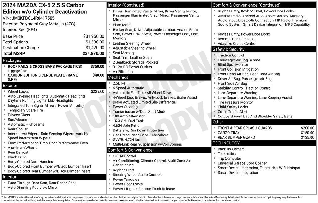2024 Mazda Mazda CX-5 2.5 S Carbon Edition