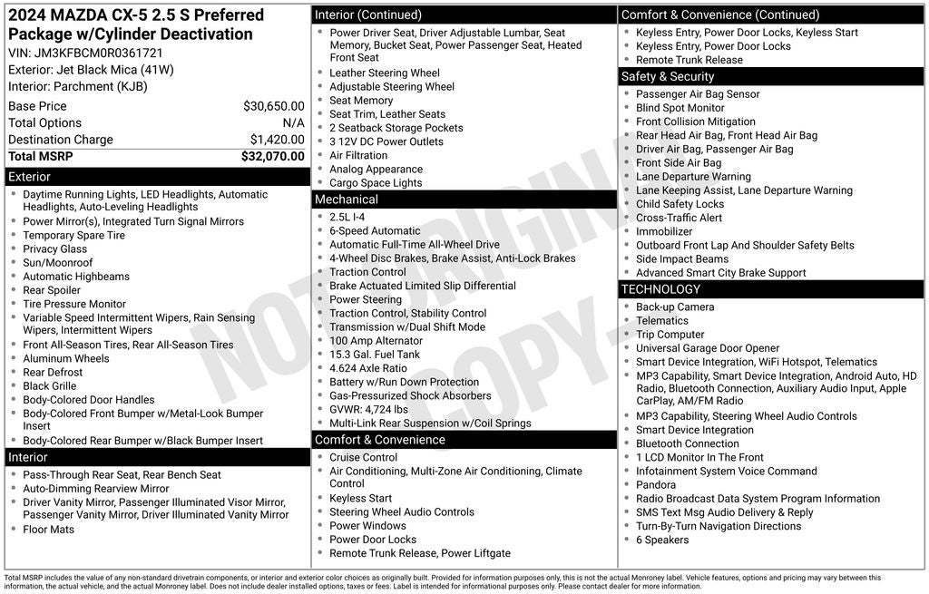 2024 Mazda Mazda CX-5 2.5 S Preferred Package