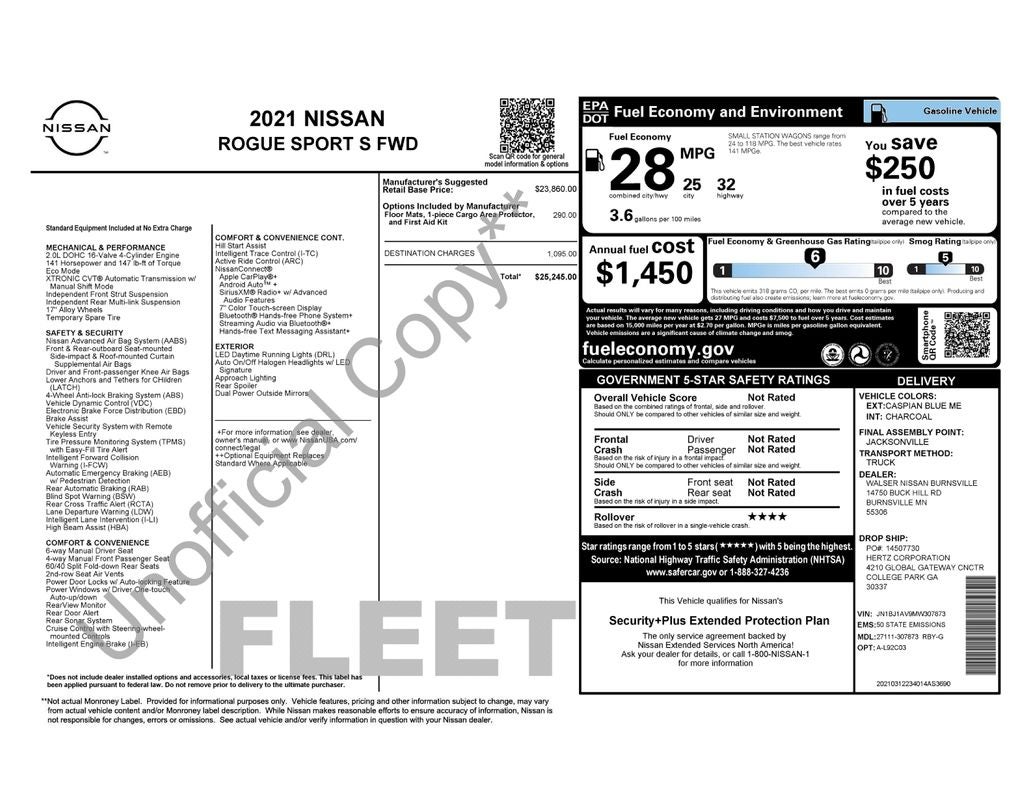 2021 Nissan Rogue Sport S