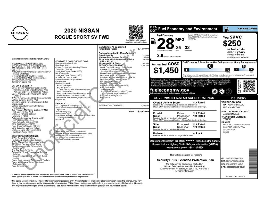 2020 Nissan Rogue Sport SV