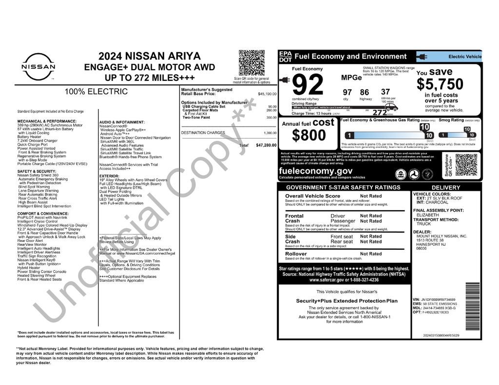 2024 Nissan Ariya ENGAGE+ e-4ORCE