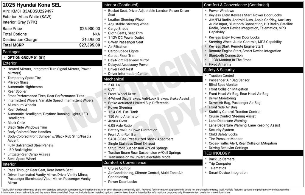 2025 Hyundai Kona SEL