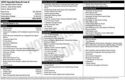 2025 Hyundai Kona N Line S