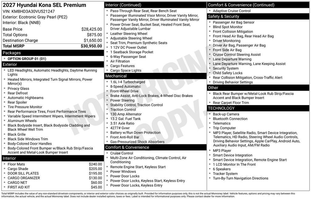 2027 Hyundai Kona SEL Premium