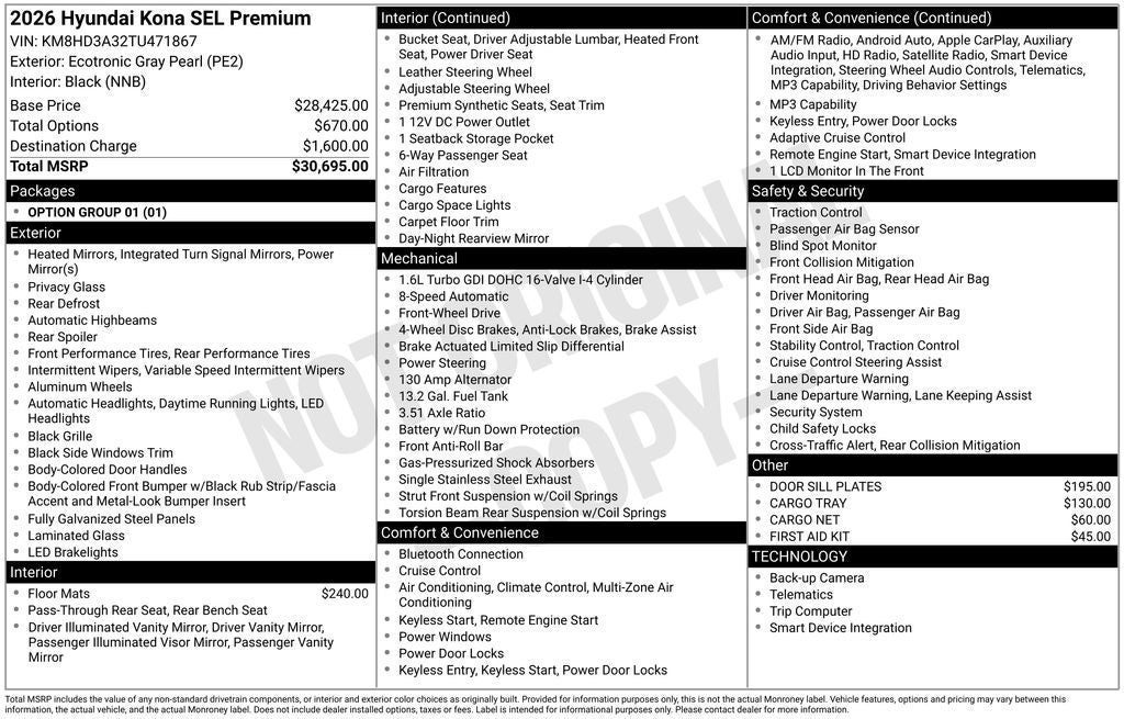 2026 Hyundai Kona SEL Premium