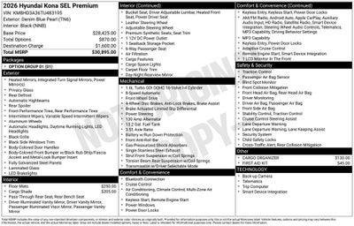 2026 Hyundai Kona SEL Premium