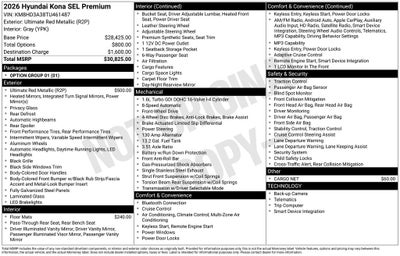 2026 Hyundai Kona SEL Premium