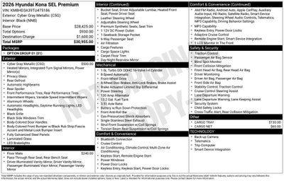 2026 Hyundai Kona SEL Premium