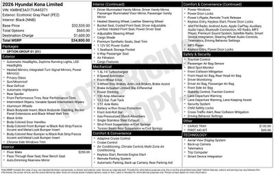 2026 Hyundai Kona Limited