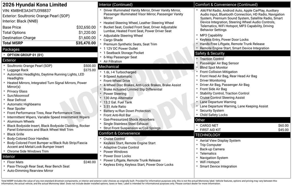 2026 Hyundai Kona Limited