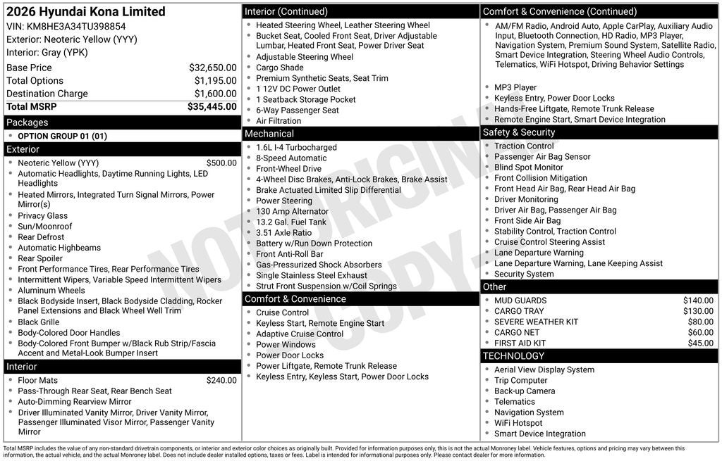 2026 Hyundai Kona Limited