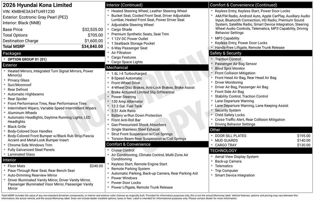 2026 Hyundai Kona Limited